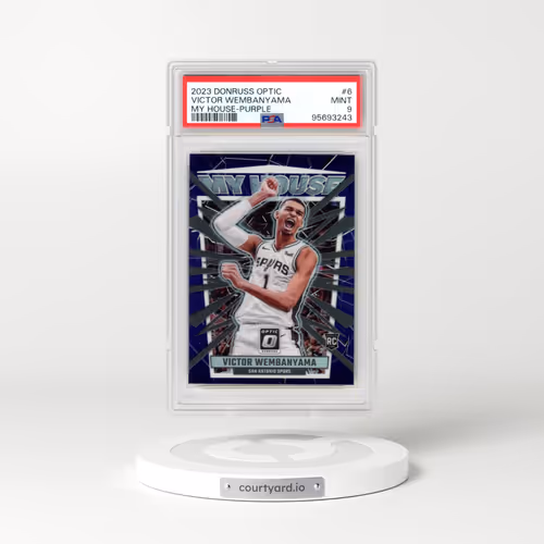 2023 Panini Donruss Optic My House #6 Victor Wembanyama - Purple (PSA 9 MINT)