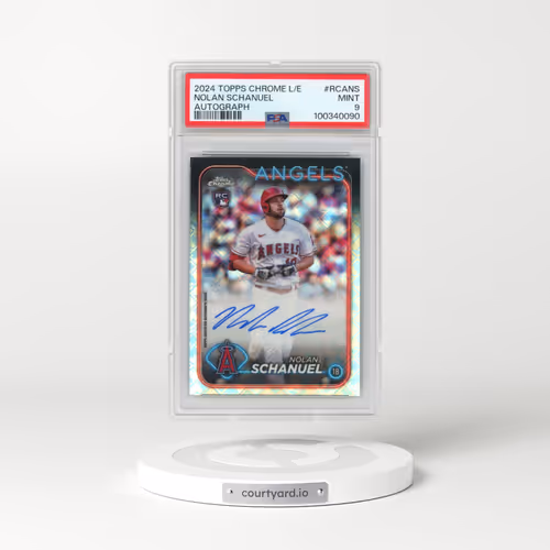 2024 Topps Chrome Logofractor Edition MLB Refractor Chrome Autographs #RCANS Nolan Schanuel (PSA 9 MINT)
