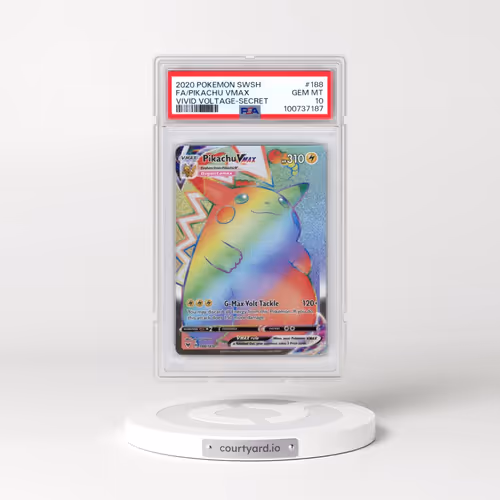 2020 Pokémon Sword & Shield Vivid Voltage #188 Pikachu Vmax - Full Art Secret (PSA 10 GEM MINT)