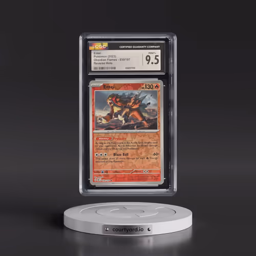 2023 Obsidian Flames - OBF EN #030/197 Entei - Reverse Holo (CGC 9.5 MINT+)