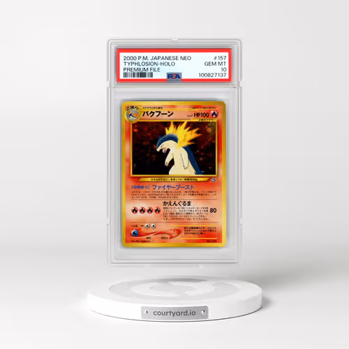 2000 Pokémon Neo #157 Typhlosion - Holo Premium File (PSA 10 GEM MINT)