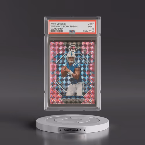 2023 Panini Mosaic #282 Anthony Richardson - Camo Pink (PSA 9 MINT)