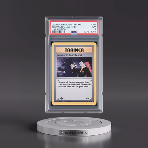 2000 Pokémon Gym Challenge #105 Giovanni's Last Resort - 1st Edition (PSA 7 NM)