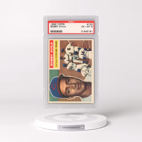 1956 Topps #132 Bobby Avila - Gray Back (PSA 6 EX-MT)
