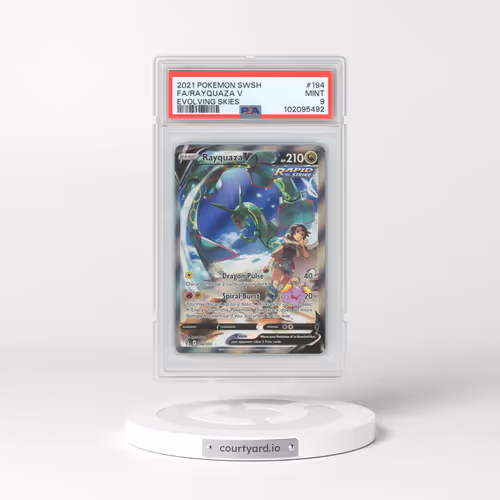 2021 Pokémon Sword & Shield Evolving Skies #194 Rayquaza V - Holo Full Art (PSA 9 MINT)