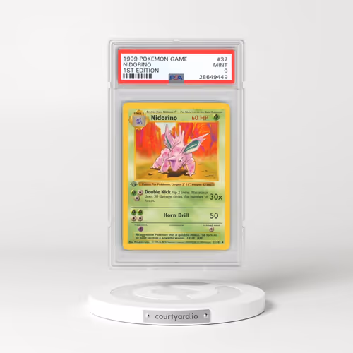 1999 Pokémon Game #37 Nidorino - 1st Edition (PSA 9 MINT)