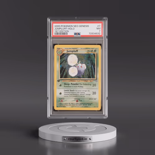 2000 Pokémon Neo Genesis #7 Jumpluff - 1st Edition Holo (PSA 7 NM)