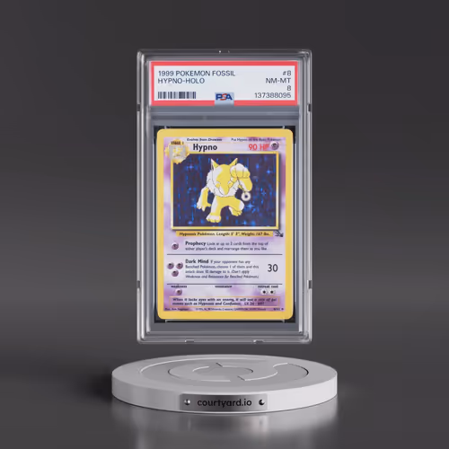 1999 Pokémon Fossil #8 Hypno - Holo (PSA 8 NM-MT)