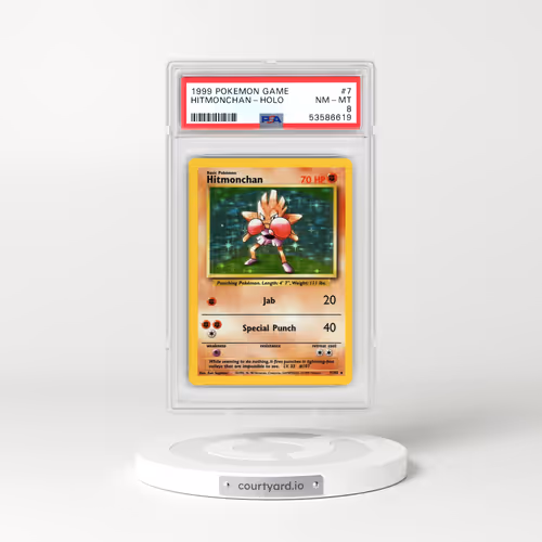1999 Pokémon Game #7 Hitmonchan - Holo (PSA 8 NM-MT)