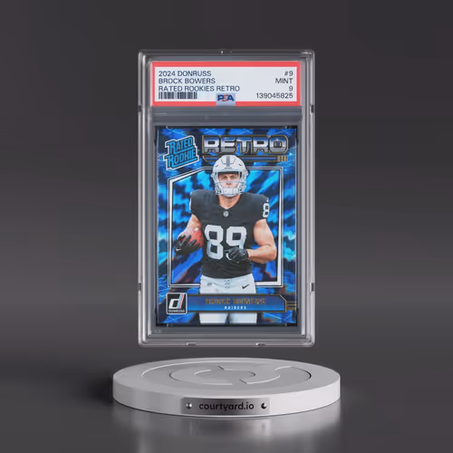 2024 Panini Donruss Rated Rookies Retro #9 Brock Bowers (PSA 9 MINT)