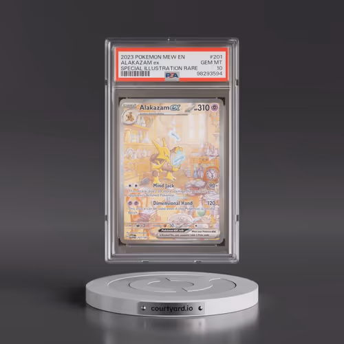 2023 Pokémon Mew EN-151 #201 Alakazam EX - Holo Special Illustration Rare (PSA 10 GEM MINT)