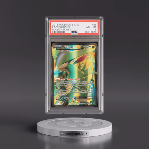 2013 Pokémon Black & White Plasma Blast #96 Virizion EX - Holo Full Art (PSA 8 NM-MT)
