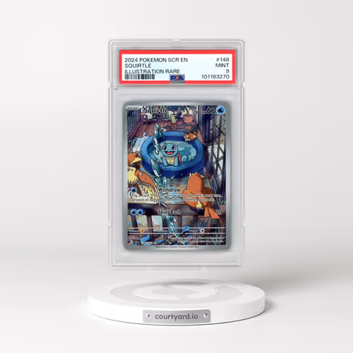 2024 Pokémon Scr EN-Stellar Crown #148 Squirtle - Illustration Rare (PSA 9 MINT)