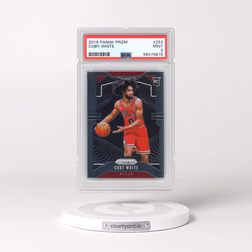 2019 Panini Prizm #253 Coby White (PSA 9 MINT)