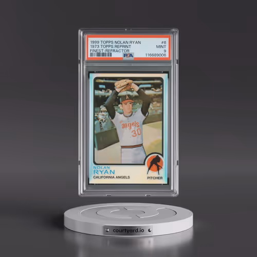 1999 Topps Nolan Ryan #6 1973 Topps Reprint - Finest-Refractor (PSA 9 MINT)