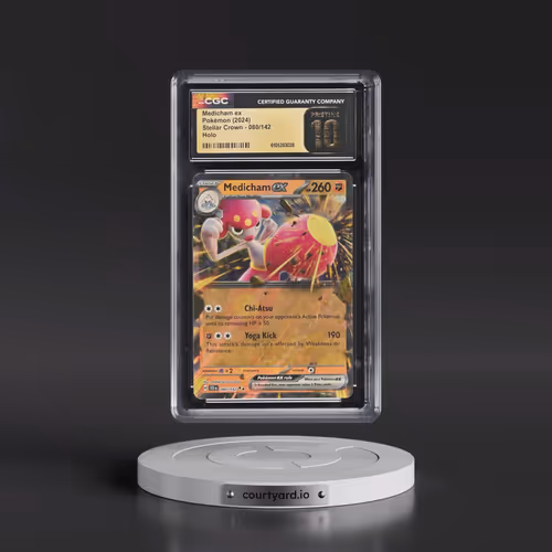 2024 Stellar Crown - SCR EN #080/142 Medicham ex - Holo (CGC 10 PRISTINE)