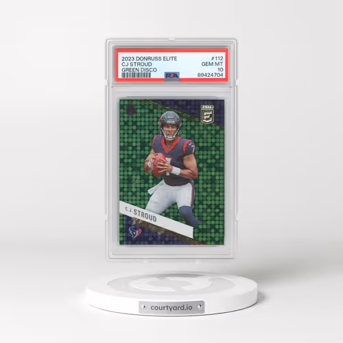 2023 Panini Donruss Elite #112 CJ Stroud - Green Disco (PSA 10 GEM MINT)