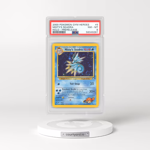 2000 Gym Heroes #9 Misty's Seadra - Holo Prerelease (PSA 8 NM-MT)