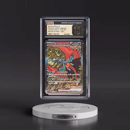 2024 High Class Pack: Terastal Fest ex - sv8a #218/187 Roaring Moon ex - Special Art Rare Holo (CGC