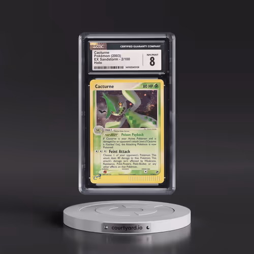 2003 EX Sandstorm (2003 Copyright, w/ "e" Symbol) #2/100 Cacturne - Holo (CGC 8 NM-MT)