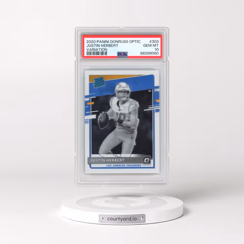 2020 Panini Donruss Optic #303 Justin Herbert - Variation (PSA 10 GEM MINT)