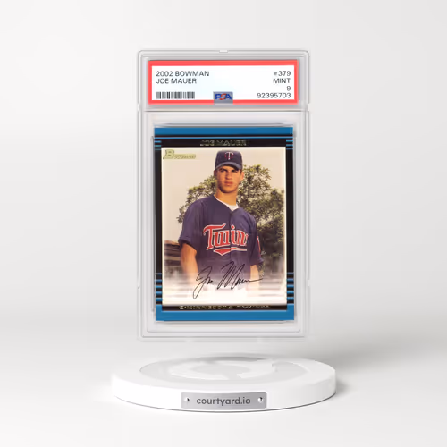 2002 Bowman #379 Joe Mauer (PSA 9 MINT)