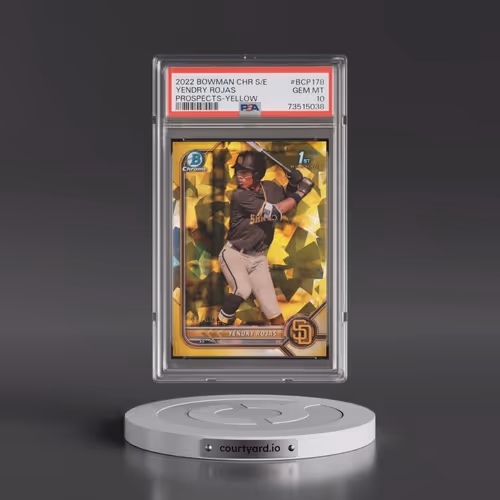 2022 Bowman Chrome Sapphire Edition Prospects #BCP178 Yendry Rojas - Yellow (PSA 10 GEM MINT)