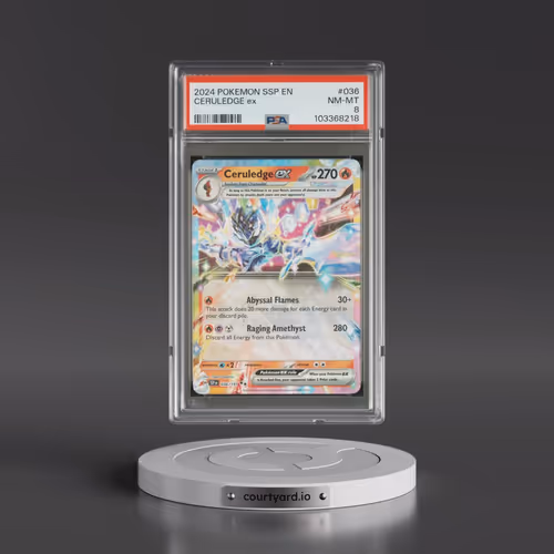 2024 Pokémon Ssp EN-Surging Sparks #036 Ceruledge EX - Holo (PSA 8 NM-MT)