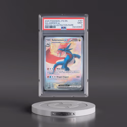 2025 Pokémon Jtg EN-Journey Together #187 Salamence EX - Holo Special Illustration Rare (PSA 9 MINT)