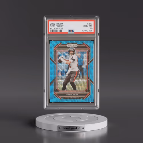 2022 Panini Prizm #273 Tom Brady - Blue Wave (PSA 10 GEM MINT)