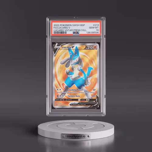 2022 Pokémon Swsh Black Star Promo #213 Lucario V - Holo Full Art Lucario Vstar Premium Collection (