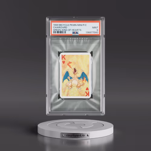 1999 Bicycle Pokémon Mini Playing Cards Green Deck Charizard - King of Hearts (PSA 9 MINT)