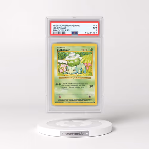 1999 Pokémon Game #44 Bulbasaur - Shadowless (PSA 7 NM)