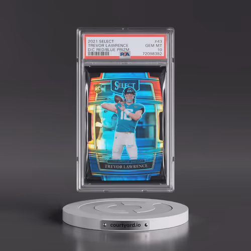 2021 Panini Select #43 Trevor Lawrence - Die-Cut Red/Blue Prizm (PSA 10 GEM MINT)