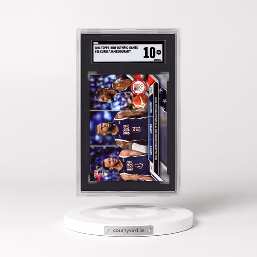 2024 Topps Now Olympic Games #26 Kevin Durant/LeBron James/Steph Curry (SGC 10 GEM MINT)