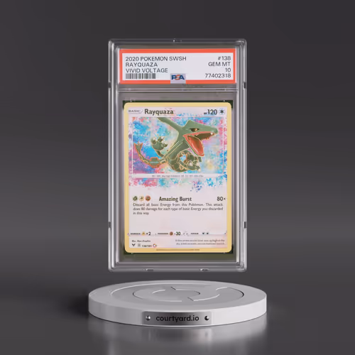 2020 Pokémon Sword & Shield Vivid Voltage #138 Rayquaza (PSA 10 GEM MINT)