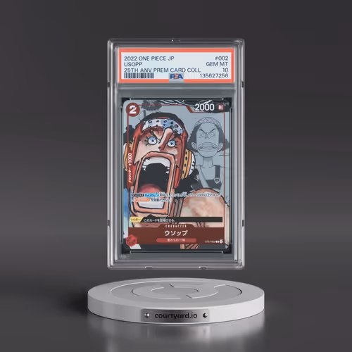 2022 One Piece Japanese 25th Anniversary Premium Card Collection #002 Usopp (PSA 10 GEM MINT)