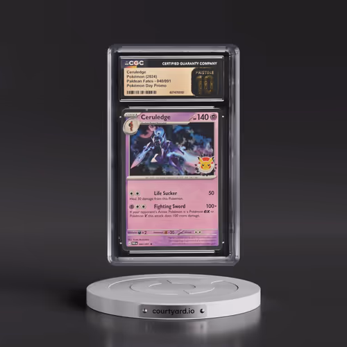 2024 Paldean Fates - PAF EN #040/091 Ceruledge - Pokémon Day Promo (Cosmos Holo) (CGC 10 PRISTINE)