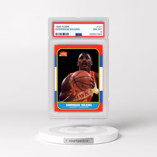 1986 Fleer #121 Dominique Wilkins (PSA 8 NM-MT)