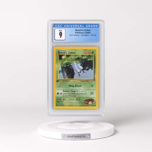 2000 Gym Heroes #74/132 Brock's Zubat - 1st Edition 1st Edition (CGC 9 MINT)