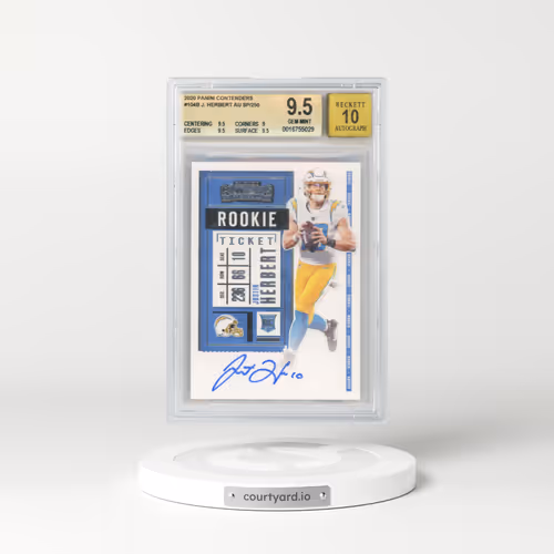 2020 Panini Contenders #104 Justin Herbert - Variation-Autograph (BGS 9.5 GEM MINT)