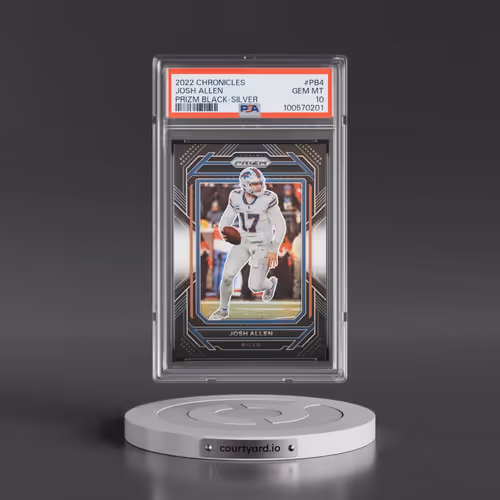 2022 Panini Chronicles Prizm Black #PB4 Josh Allen - Silver (PSA 10 GEM MINT)