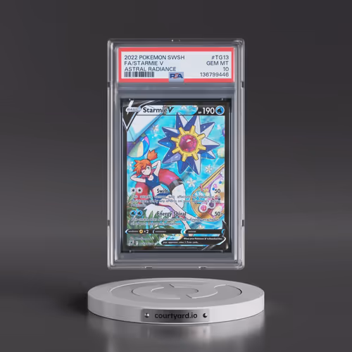 2022 Pokémon Sword & Shield Astral Radiance #TG13 Starmie V - Holo Full Art (PSA 10 GEM MINT)