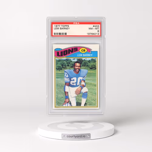1977 Topps #433 Lem Barney (PSA 8 NM-MT)