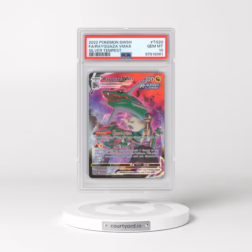 2022 Pokémon Sword & Shield Silver Tempest #TG20 Rayquaza Vmax - Full Art (PSA 10 GEM MINT)