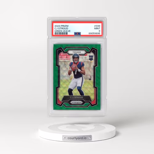 2023 Panini Prizm #339 CJ Stroud - Green Wave (PSA 9 MINT)