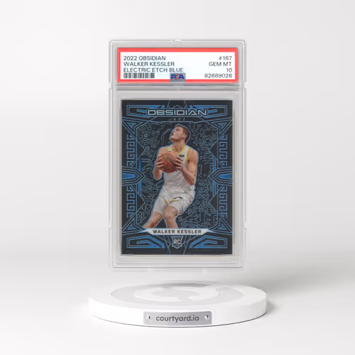 2022 Panini Obsidian #167 Walker Kessler - Electric Etch Blue (PSA 10 GEM MINT)