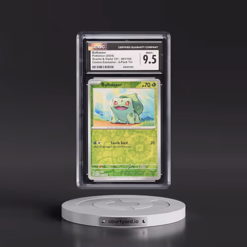 2023 Scarlet & Violet 151 - MEW EN #001/165 Bulbasaur - Costco Exclusive 5-Pack Tin (CGC 9.5 MINT+)