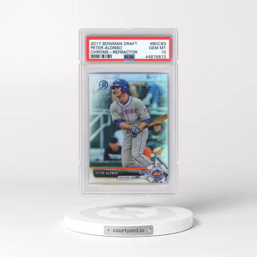 2017 Bowman Draft #BDC83 Peter Alonso - Chrome-Refractor (PSA 10 GEM MINT)