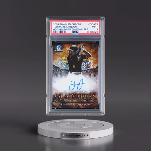 2024 Bowman Chrome Gladiators of the Diamond Autographs #GDATJ Termarr Johnson - Gold Mini Diamond R